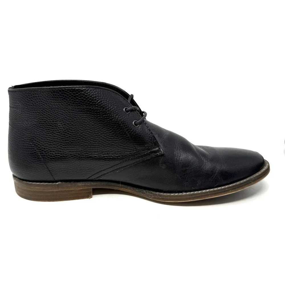 Ben Sherman  Black Pebbled‎ Leather Chukka Boots  Mens Size 7
